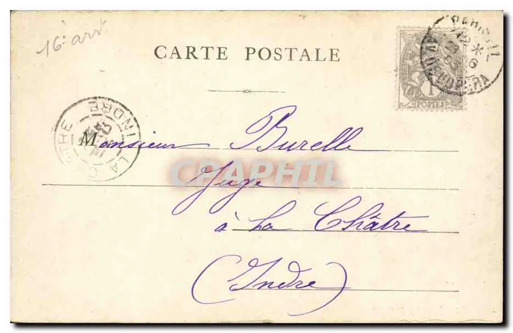 Paris — O Trocadéro — editor desconhecido - Verso