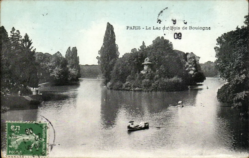 PARIS - Ansicht des Sees im Bois de Boulogne — unbekannter Verlag, Seriennummer 09 - Vorderseite
