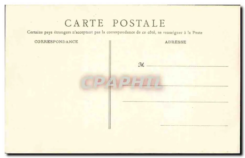PARIS — Estátua de Lafayette — B. L., PARIS, n° 119 - Verso