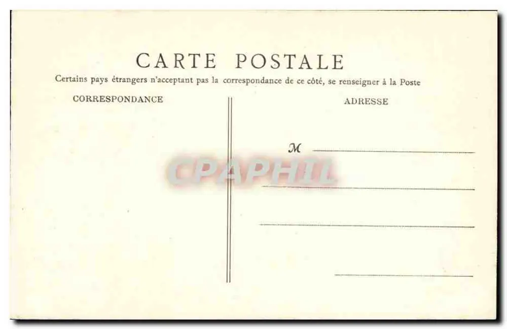 PARIS — La Fayette e Washington — B. F., Paris, n° 168 - Verso