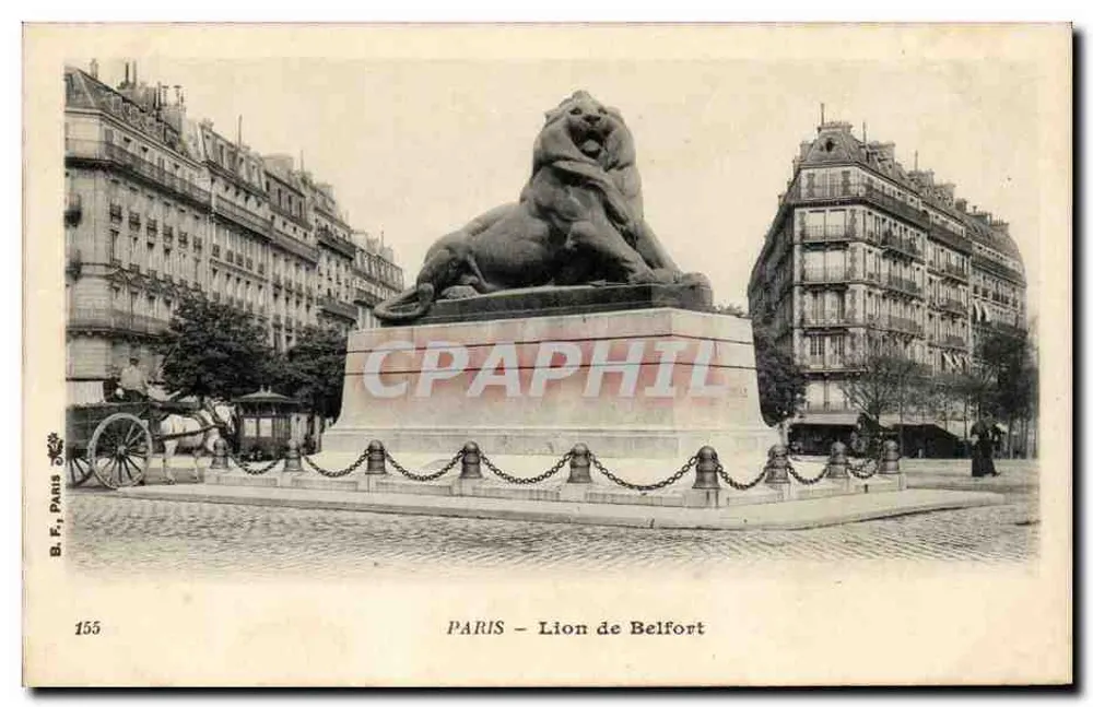 PARIS – Leão de Belfort — B.F. Paris, n° 155 - Frente