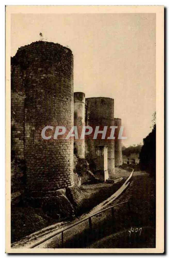 Castelo de Loches — Fachaça ocidental — Edições d'Art Yvon, Paris - Frente