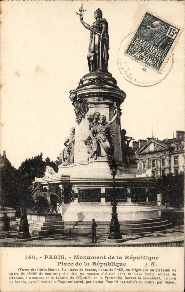 Paris - Monument da República — Praça da República — J. H. - Frente