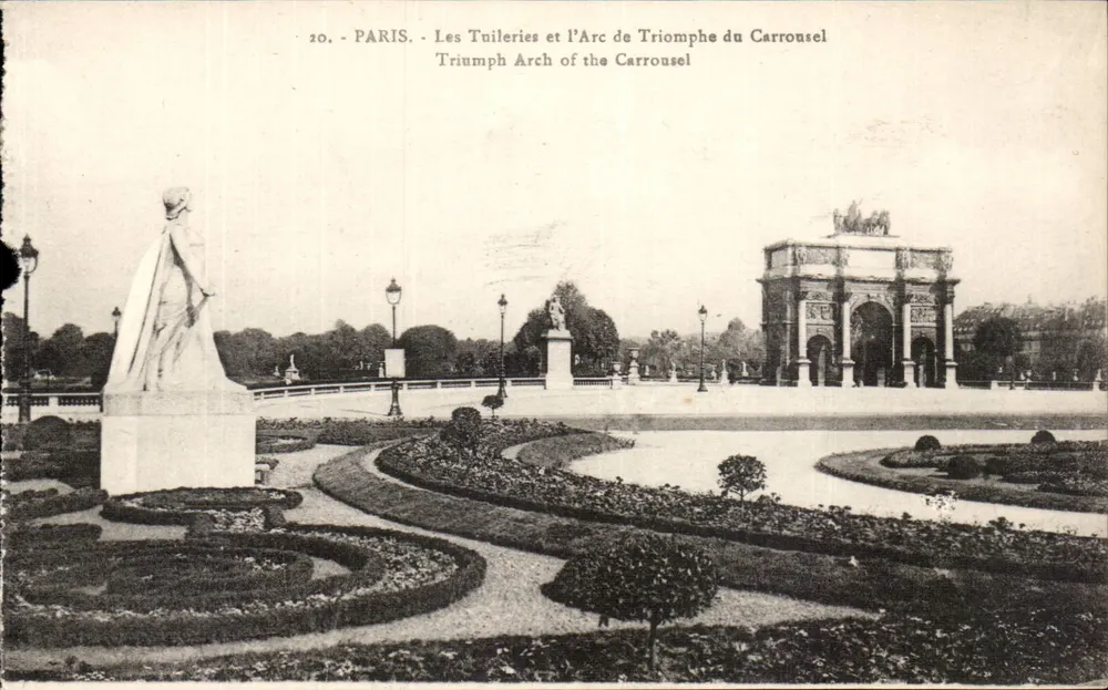 Paris - Les Tuileries et l'Arc de Triomphe du Carroursel - Éditeur : Paris, n°20 - Vorderseite