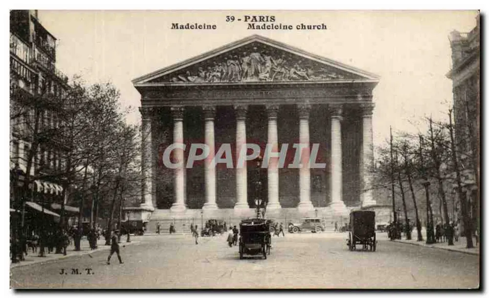 Igreja da Madeleine — Paris — J. M. T. n°39 - Frente