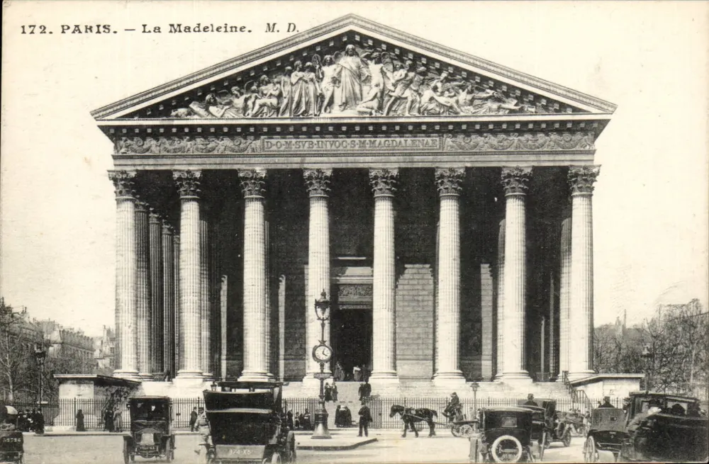 Paris — A Madeleine — M.D. — Editora M.D. n° 1772 - Frente