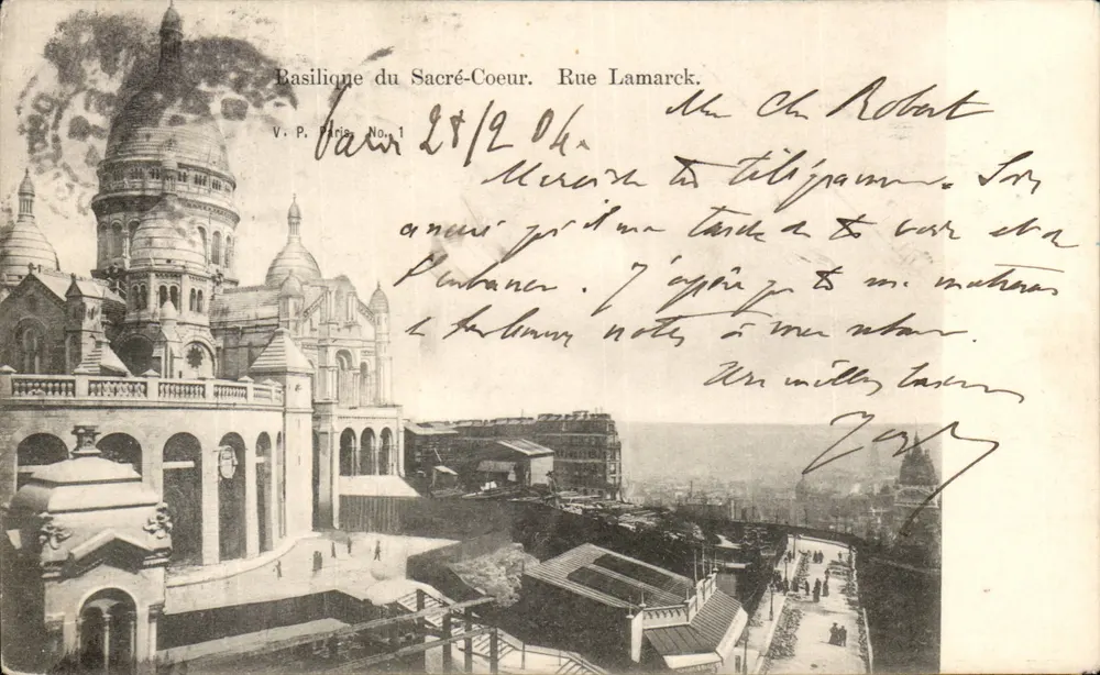 Basilika des Heiligen Herzens — Rue Lamarek — V.P. Paris No. 1 - Vorderseite