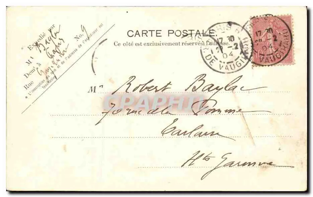 Basilika des Heiligen Herzens — Rue Lamarek — V.P. Paris No. 1 - Rückseite