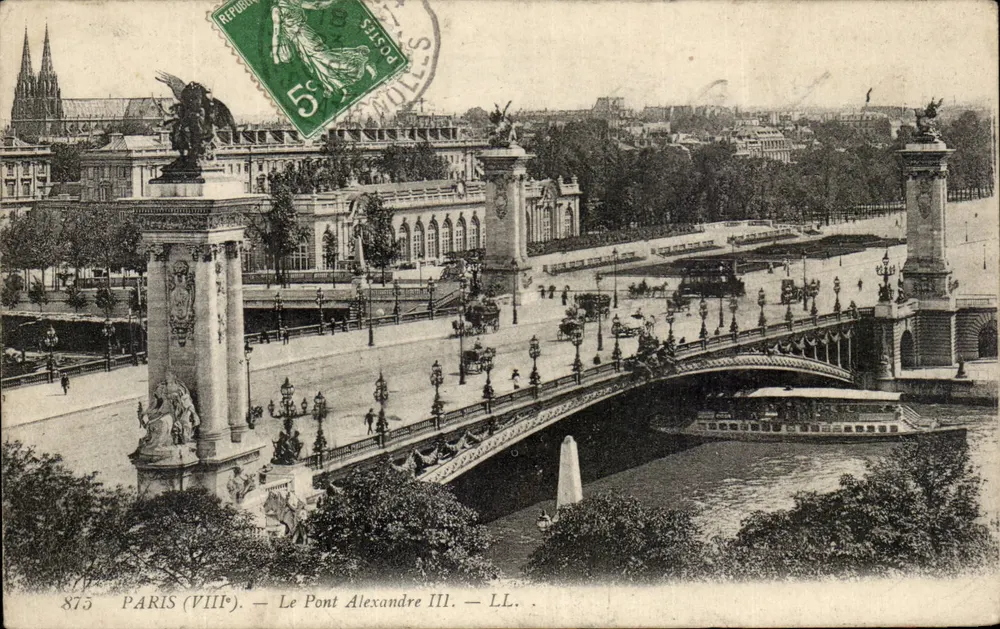 Paris (VIIIe) — O Pont Alexandre III — LL. — n° 875 - Frente