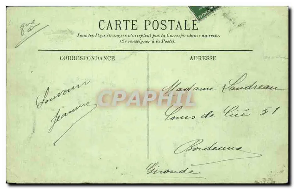 Paris (VIIIe) — O Pont Alexandre III — LL. — n° 875 - Verso
