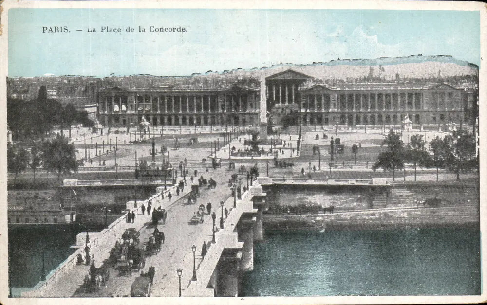 Paris — A Praça da Concórdia — editor não identificado, número de série não visível - Frente