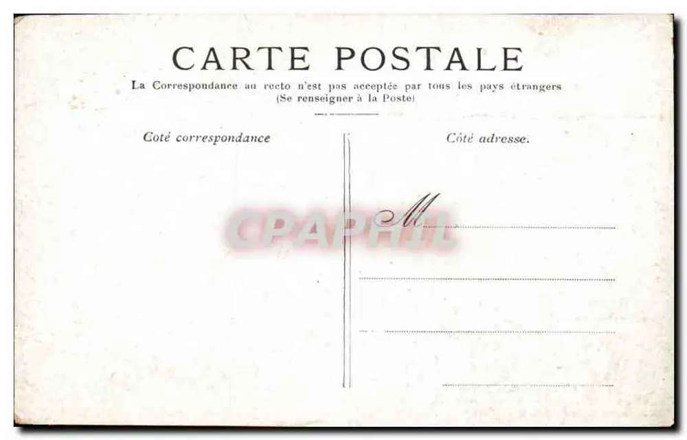 Paris — A Praça da Concórdia — editor não identificado, número de série não visível - Verso