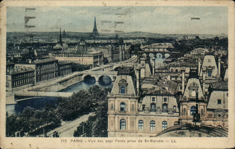 Paris - Ansicht der sieben Brücken von St-Gervais — LL - Vorderseite
