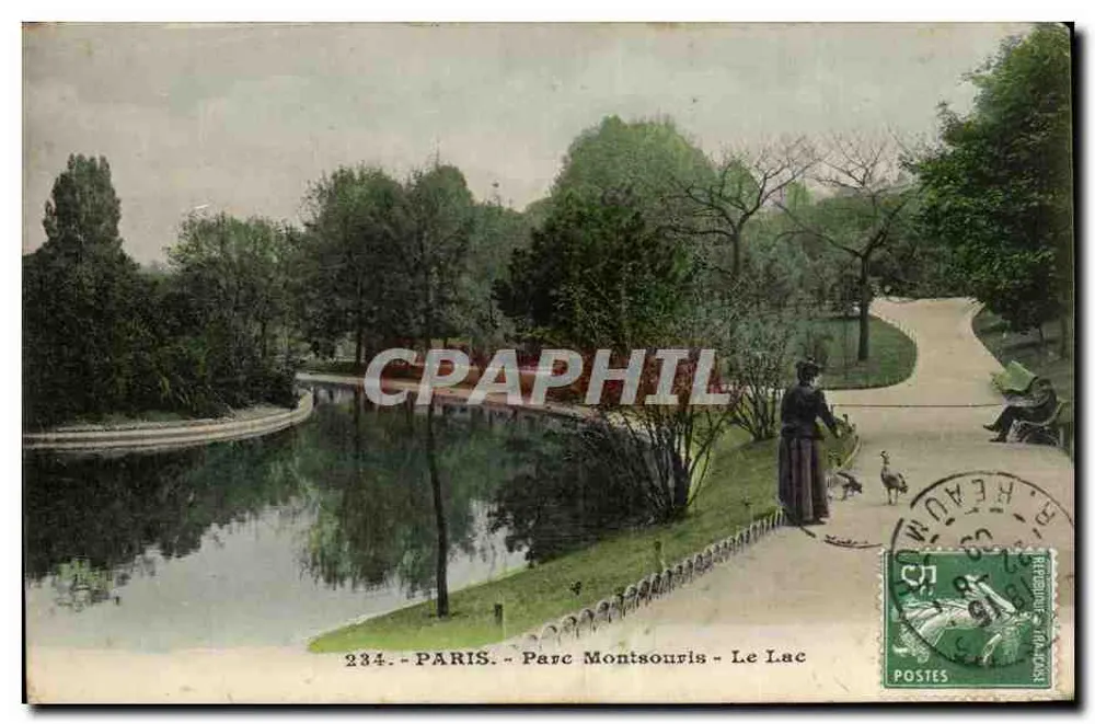 Paris - Parc Montsouris - O Lago — editor R. Heaum, n° 234 - Frente