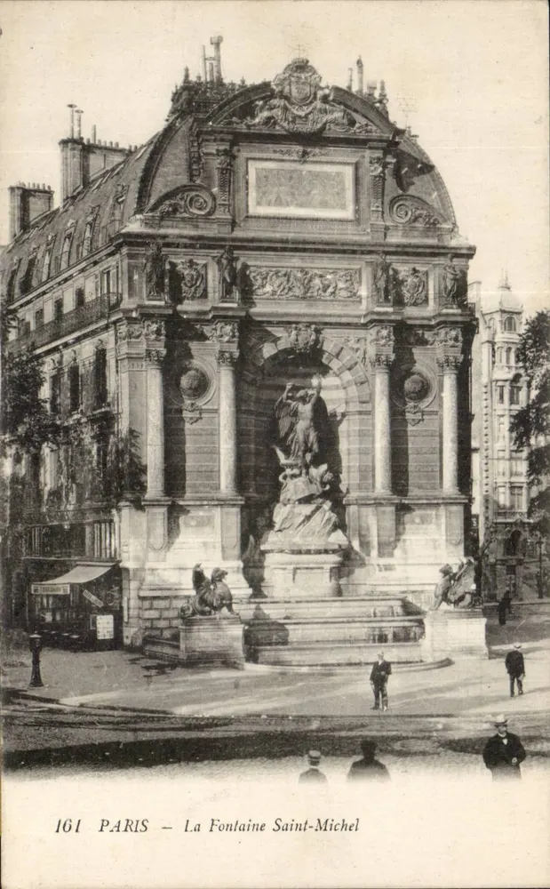 Paris — La Fontaine Saint-Michel — éditeur inconnu, n° de série 161 - Frente