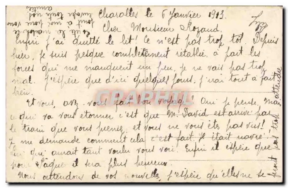 Junge Frau in besticktem Kleid mit Blumenbouquet — A.N. Paris, n° 1363 - Rückseite