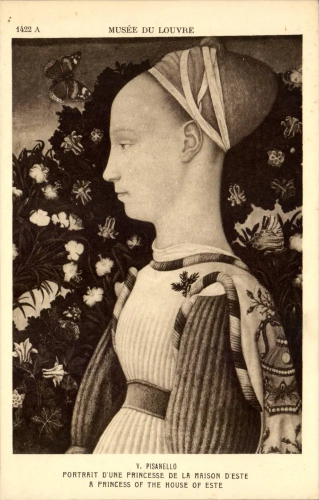 Porträt einer Prinzessin aus dem Haus Este — V. Pisanello — Musée du Louvre — n° 1422 A - Vorderseite