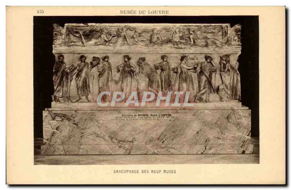 Sarkophag der Neun Muses — Louvre-Museum — Nr. 475 - Vorderseite