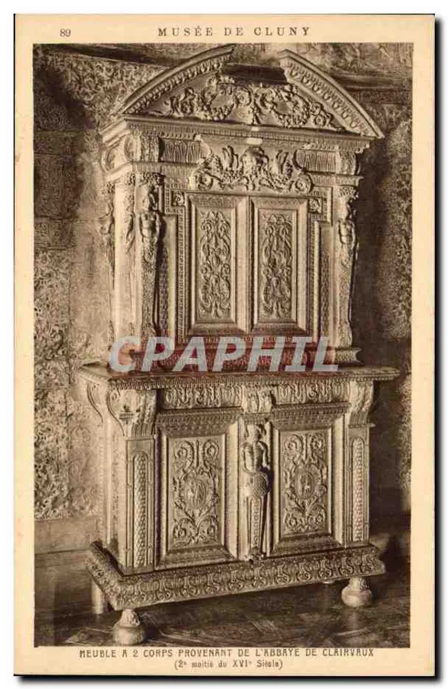Zweiteiliger Möbel aus der Abtei Clairvaux — Museum Cluny — Nr. 89 - Vorderseite