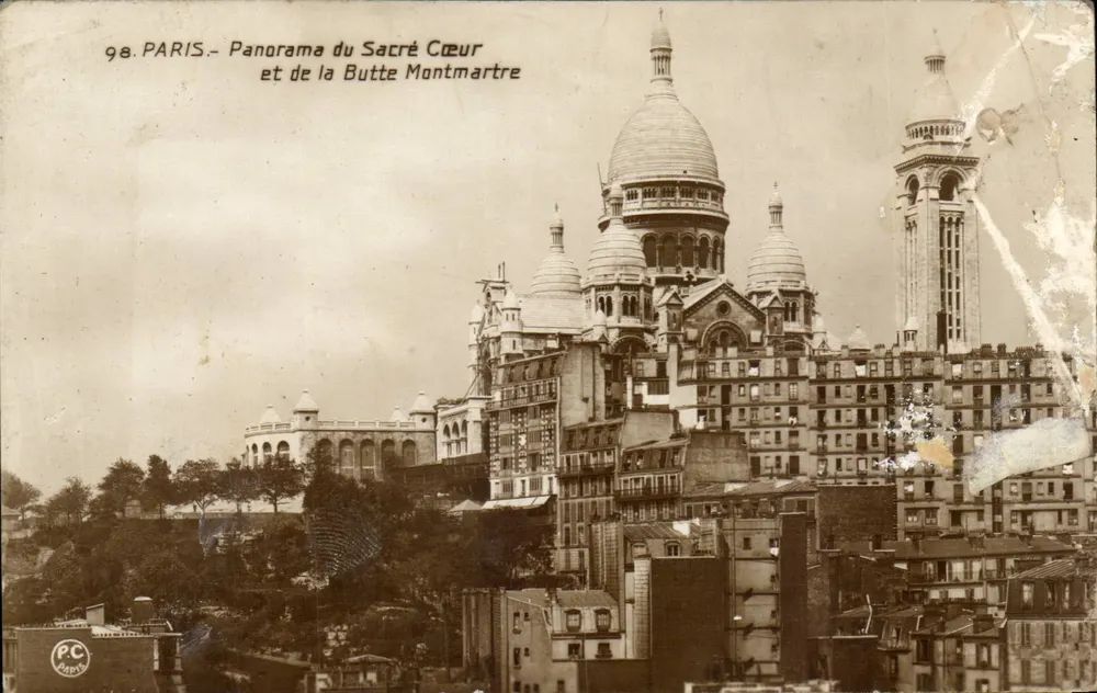 Paris - Panorama des Sacré Cœur und der Butte Montmartre — PC Paris n°98 - Vorderseite