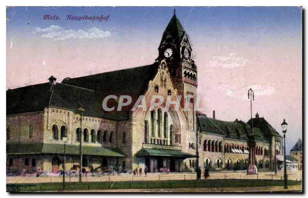 Metz. Hauptbahnhof — Estação principal — Kunstverlag Klingenstein & Co. Nr. 525 - Frente