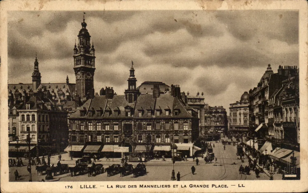 Lille — La Rue des Manneliers und die Grande Place — LL - Vorderseite