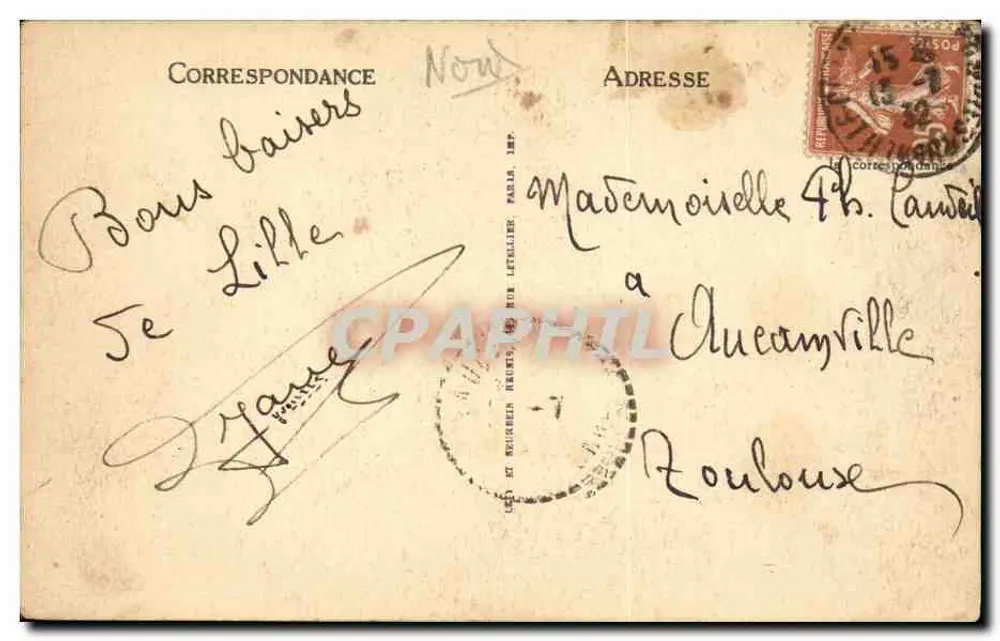 Lille — La Rue des Manneliers und die Grande Place — LL - Rückseite