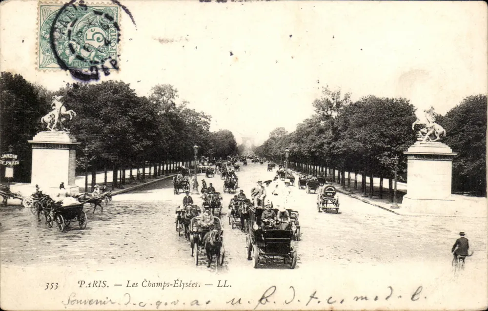 Paris — Les Champs-Élysées — LL. — L'Imprimerie Nouvelle — n° 353 - Frente