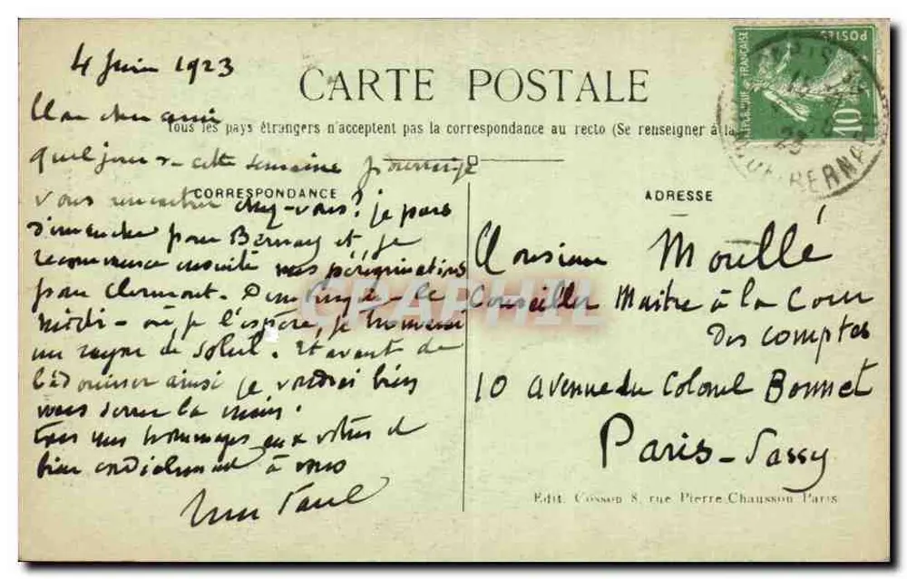 Paris — Die Tanzgruppe — Gruppe von Carpeaux, dekoriert die Fassade des Opernhauses — C. M. — n° 707 - Rückseite