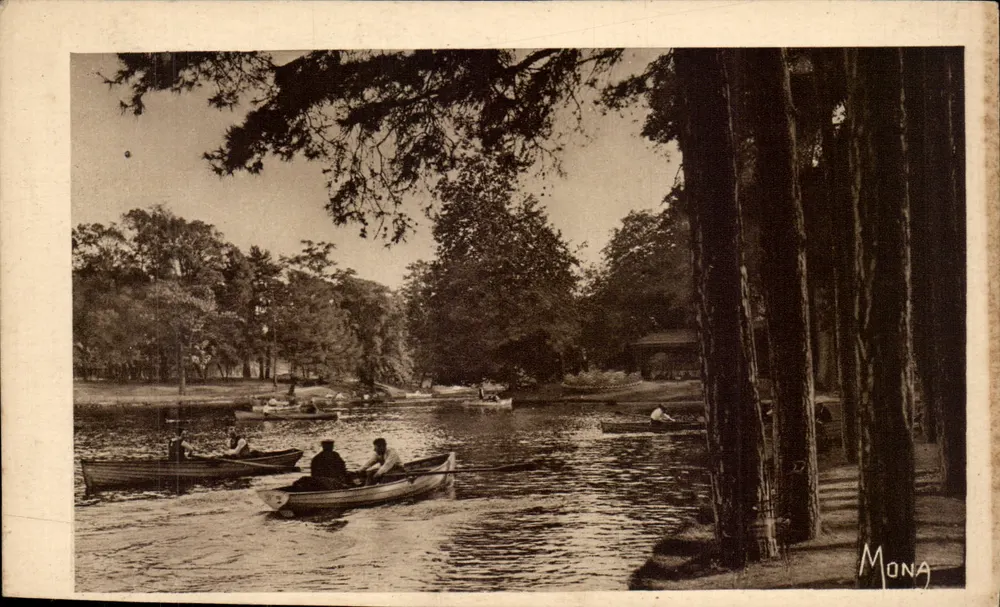 Kanu fahren auf dem Lac Inférieur im Bois de Boulogne — Éditions MONA, n° 102 - Vorderseite