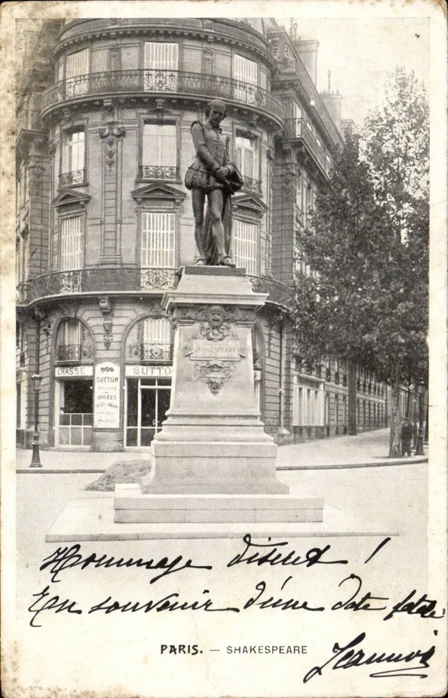 Paris — Estátua de Shakespeare — Editor Sutto - Frente