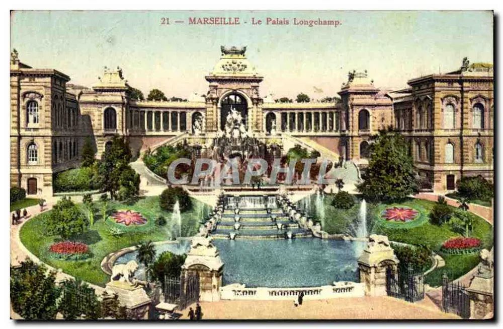 Marselha - O Palácio Longchamp — Edição Nouvelles Galeries, n°21 - Frente