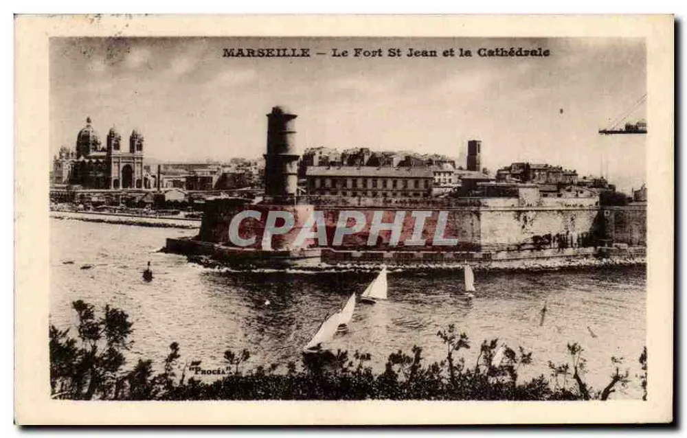 Marseille — Fort Saint-Jean und die Kathedrale — Procel - Vorderseite