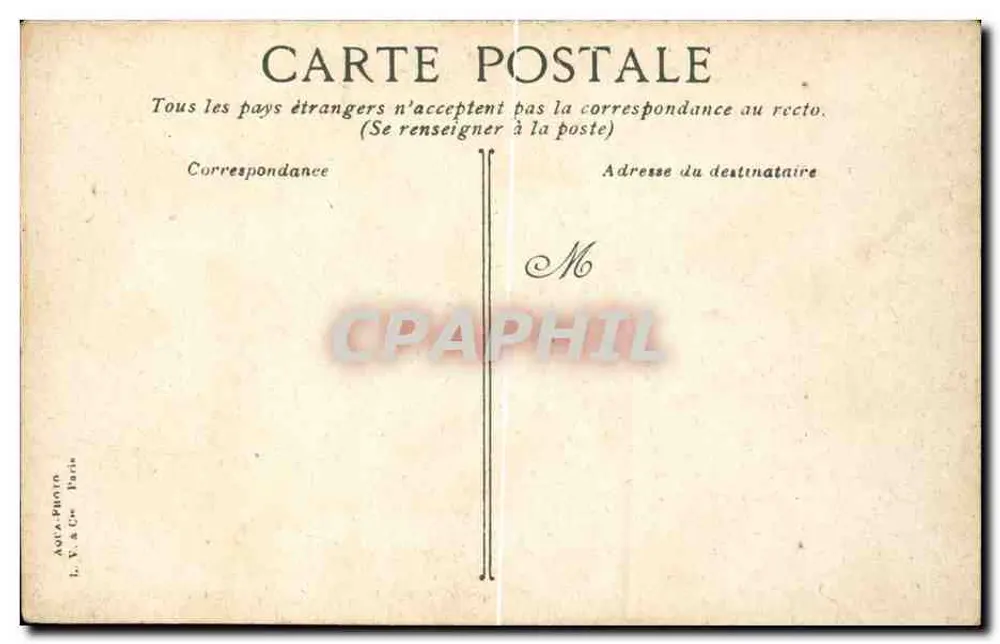 Paris — O Liceu Janson de Sailly — Entrada Principal — L.V.F.C. - Verso