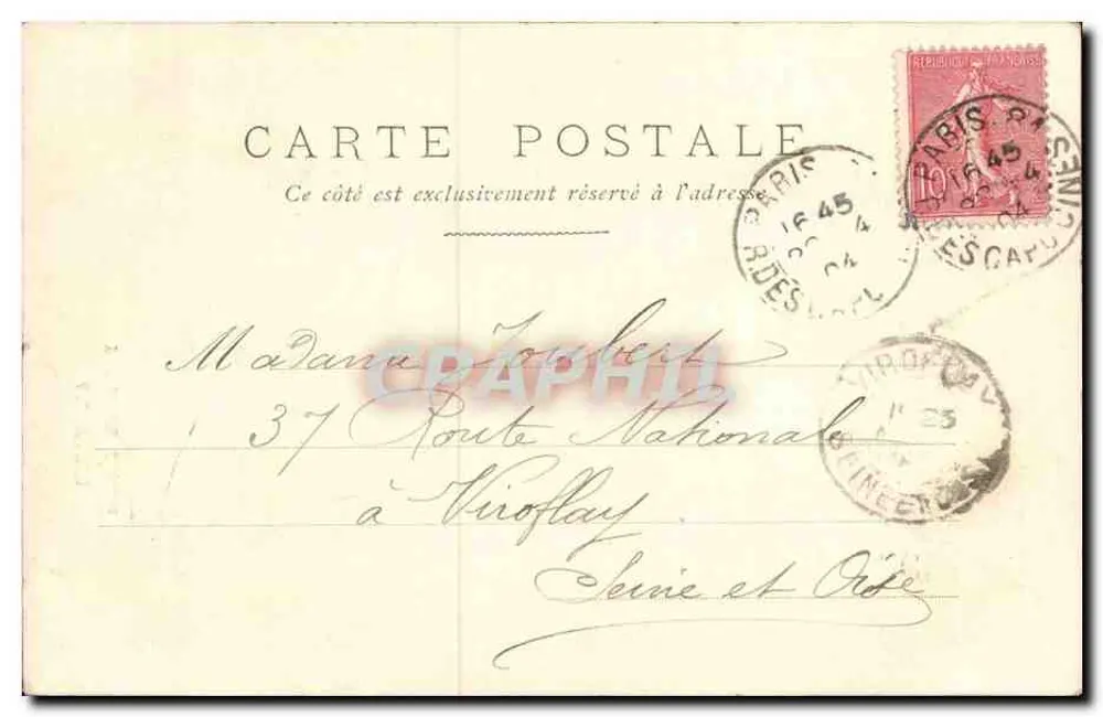 Paris — Palácio da Justiça — editor desconhecido, n° 44 - Verso