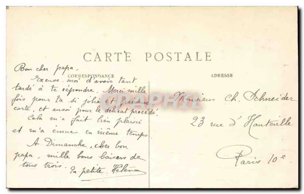 Paris-Montmartre — Das Haus von Henri IV, rue Saint-Vincent — C. M. n°789 - Rückseite