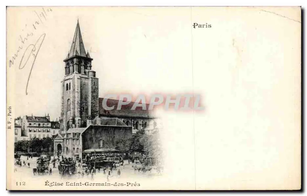 Igreja de Saint-Germain-des-Prés — Paris — B.F. Paris n°112 - Frente