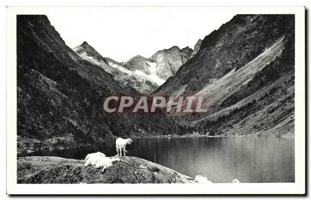 Cauterets — O Lago de Gaube — Vista dos Pirineus - Frente