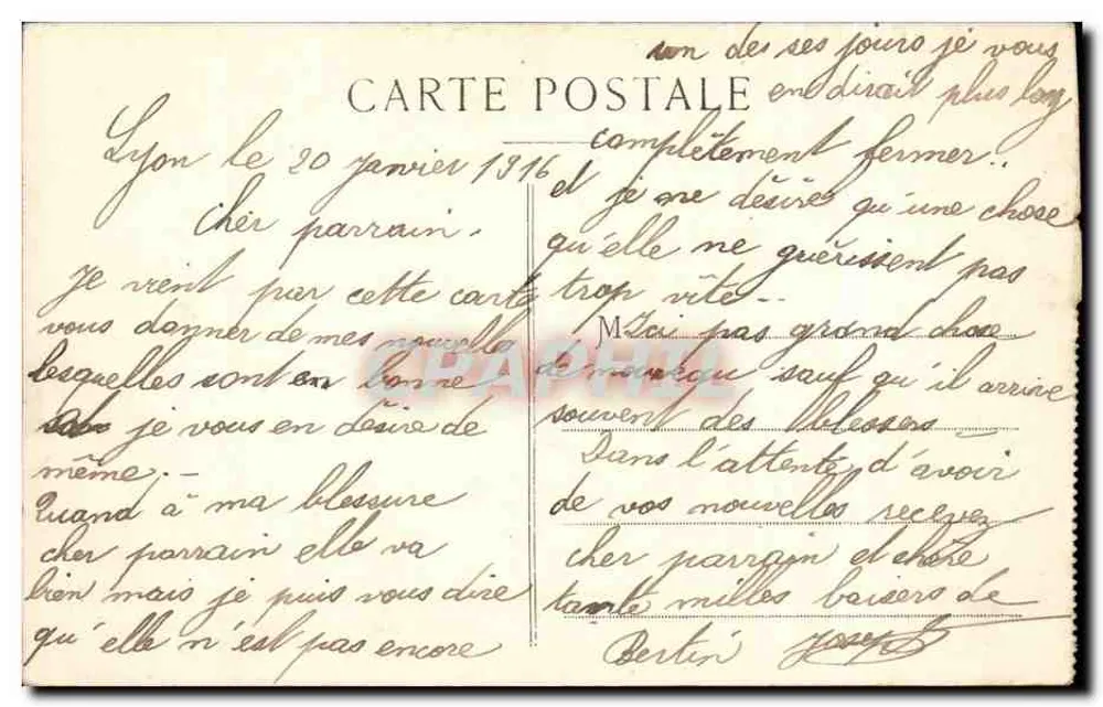 LYON — Vista geral sobre Bellecour — Ressicaud, editor - Verso