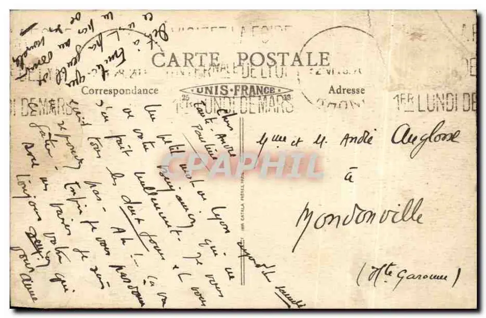 LYON - Place de la République, Rue Président-Carnot — Verlag B. V. D. (Lyon) — Seriennummer 432 - Rückseite