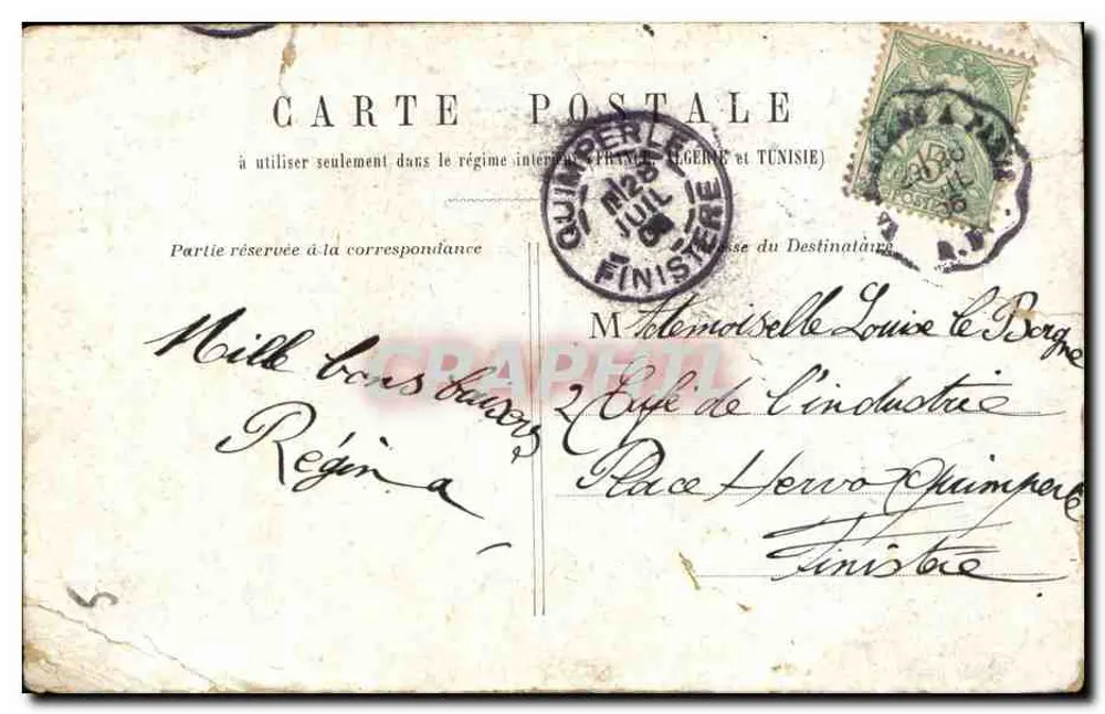 PARIS - Porta Saint-Martin — vista urbana com placas 'COURS de DAN' e 'DUB' — editor desconhecido - Verso