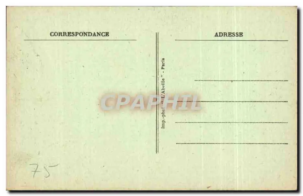 Paris - Ansicht der Rue Soufflot und des Panthéons — Imp. « L'Abéille » Paris - Rückseite