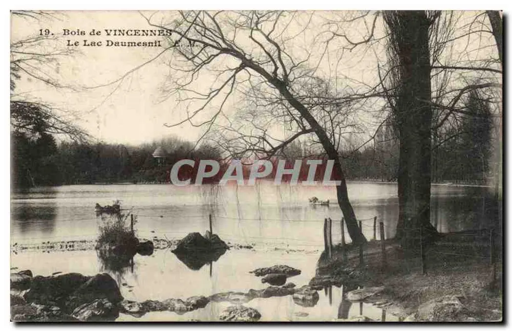 Bois de Vincennes — Lago Daumesnil — E. Malcuit, fot. edit. Paris - Frente
