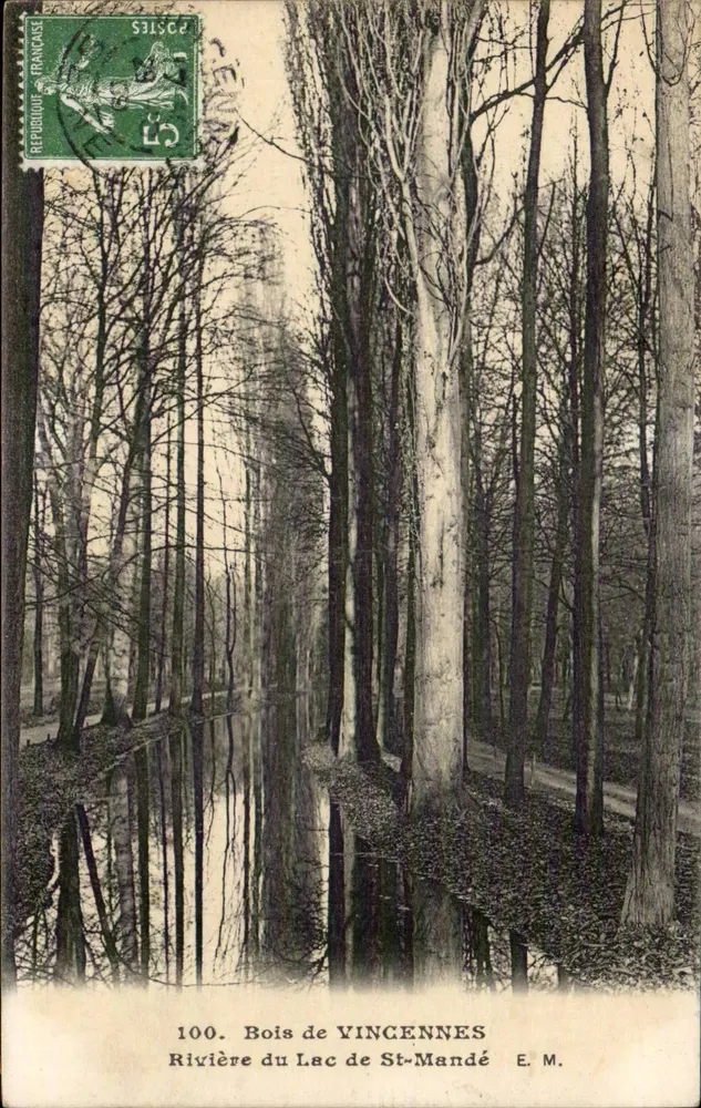 Bois de Vincennes — Rio do Lago de St-Mandé — E. M. - Frente