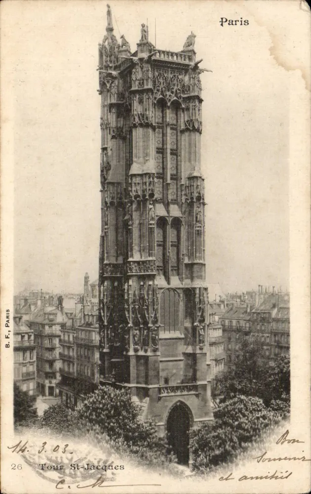 Torre St-Jacques — Paris — B.F. Paris, n° 3.03 - Frente