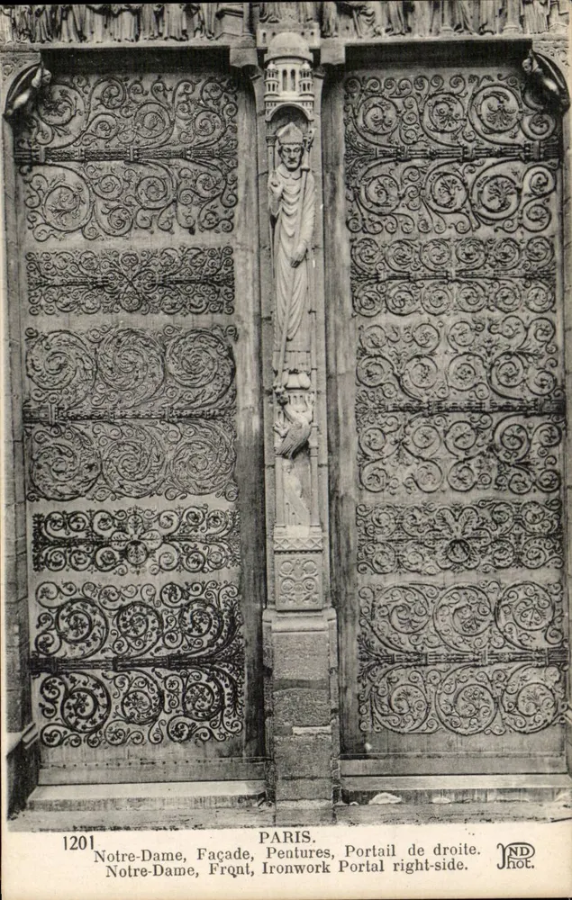 Notre-Dame, Fassade, Rechter Portal — Paris — JND HOT. — N° 1201 - Vorderseite