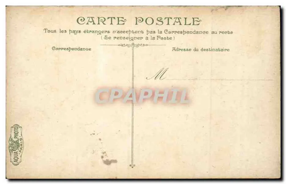 Paris — Eingang zu den Buttes Chaumont, Rue Secretan — Aqua Photo - Rückseite