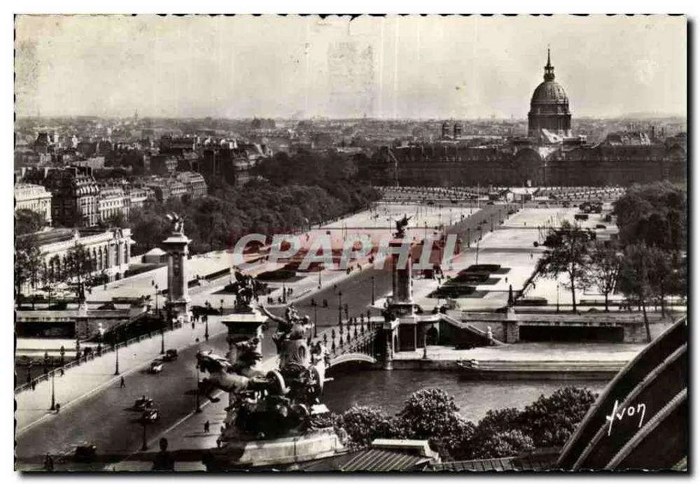Paris — Pont Alexandre III und Esplanade des Invalides — Editions d'Art "A. Martin" - Vorderseite