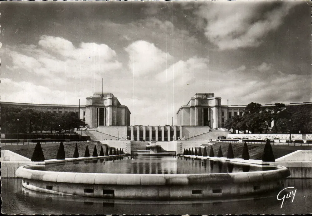 Palast von Chaillot — Ansicht aus den Gärten — Editions d'Art Gify - Vorderseite