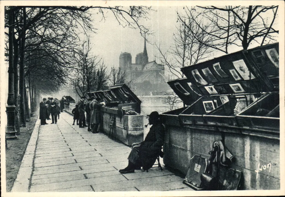 Paris — Ansicht der Buchhändler am Quai de la Tournelle — Les Éditions d'Art Yvot, Paris - Vorderseite